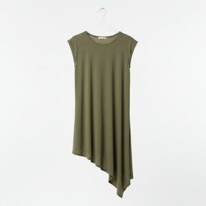 Olive Asymmetrical Tunic Top – Effortless Boho Chic